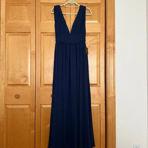 Lulus Heavenly Hues Navy Blue Maxi Dress - Size M - Picture 2 of 7